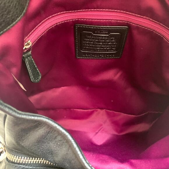 COACH MADISON Black & White OP ART Signature Fabric PHOEBE Shoulder Bag 26448 - Picture 4 of 16